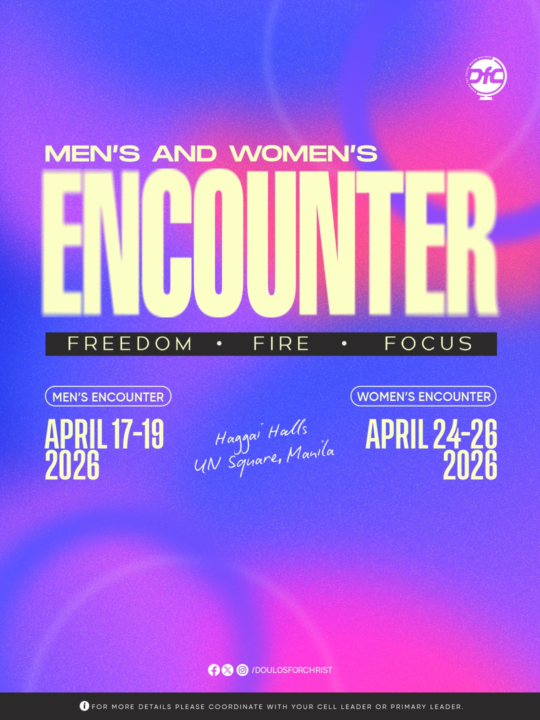 Men's and Women's Encounter